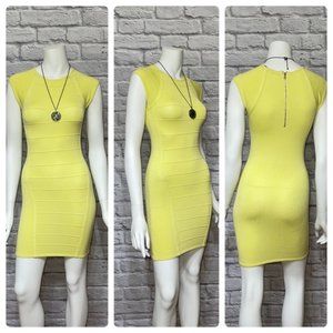 Pastel Yellow Sweater Bodycon Dress XS